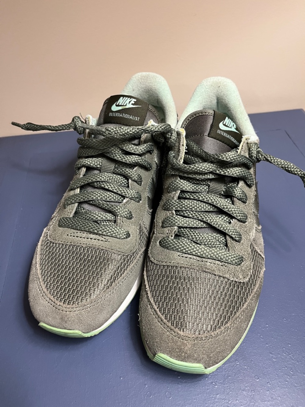Nike Internationalist Dark Gray with Mint Touches